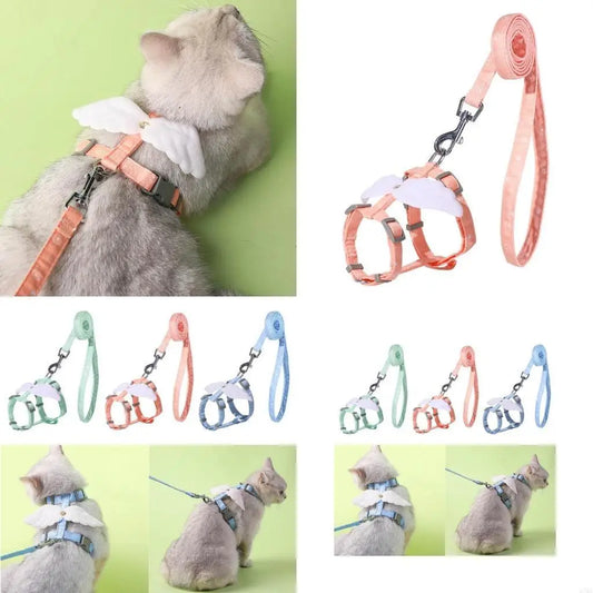 37ME Harness Escape Proof Kitten Harness for Walking Adjustable Leash
