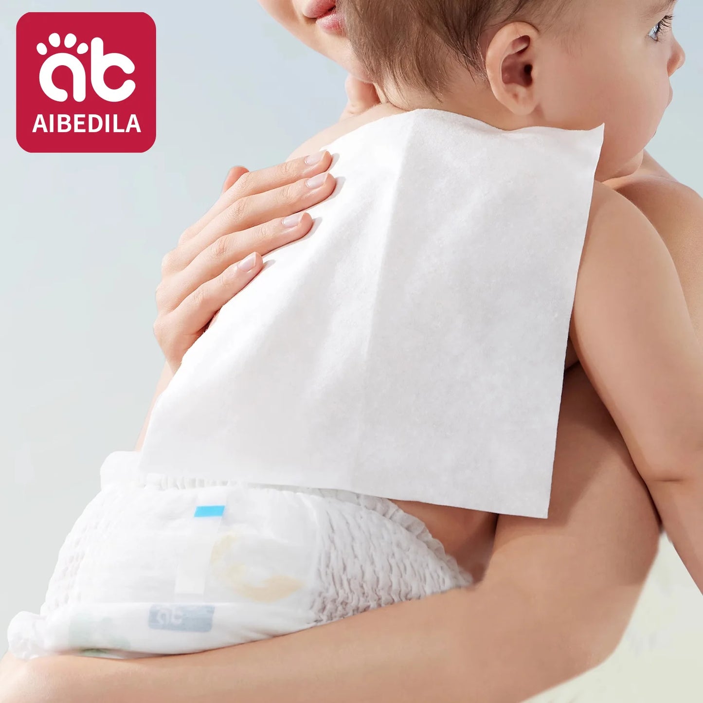 Newborn Baby Cotton Dry Wipes Unscented Hypoallergenic 3-In-1 Clean Care Protect Thick Sensitive Skin Facial Towels for Infants
