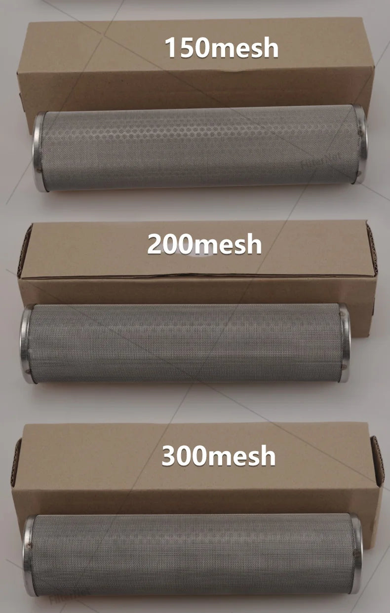 20*2.5 Inch Stainless Steel Filter Element, Stainless Steel Filter Cartridge, 304 Material, 1um 5um 10um 20um 40um 50um 100um 15