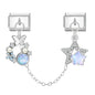 Tassel Chain Butterfly Flowers Star Moon Heart Zircon Italian Charm Links Fit 9mm Bracelet Stainless Steel DIY Jewelry Making