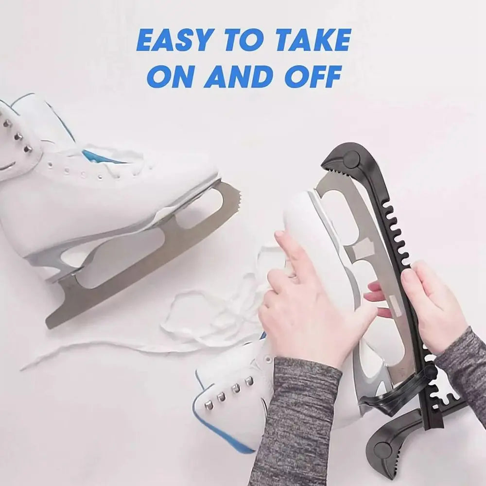 1 Pair Portable Non-Slip Ice Blade Protector Protector Sleeve Adjustable Shoes Ice Skate Covers Wear-Resistant Ice Skate Guards