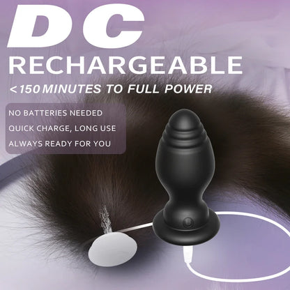 Anal Plug Sexy Fox Tail Vaginal Plug Dildo Masturbation Anal Vibrator Prostate Massager Female Masturbator Anal Masturbating
