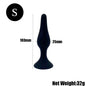 Silicone Pleasure Anal Plug 4-Piece Set - Anal Stimulation Beads, Hands-Free Suction Cup Anal Plug, Adult Erotic Sex Toy