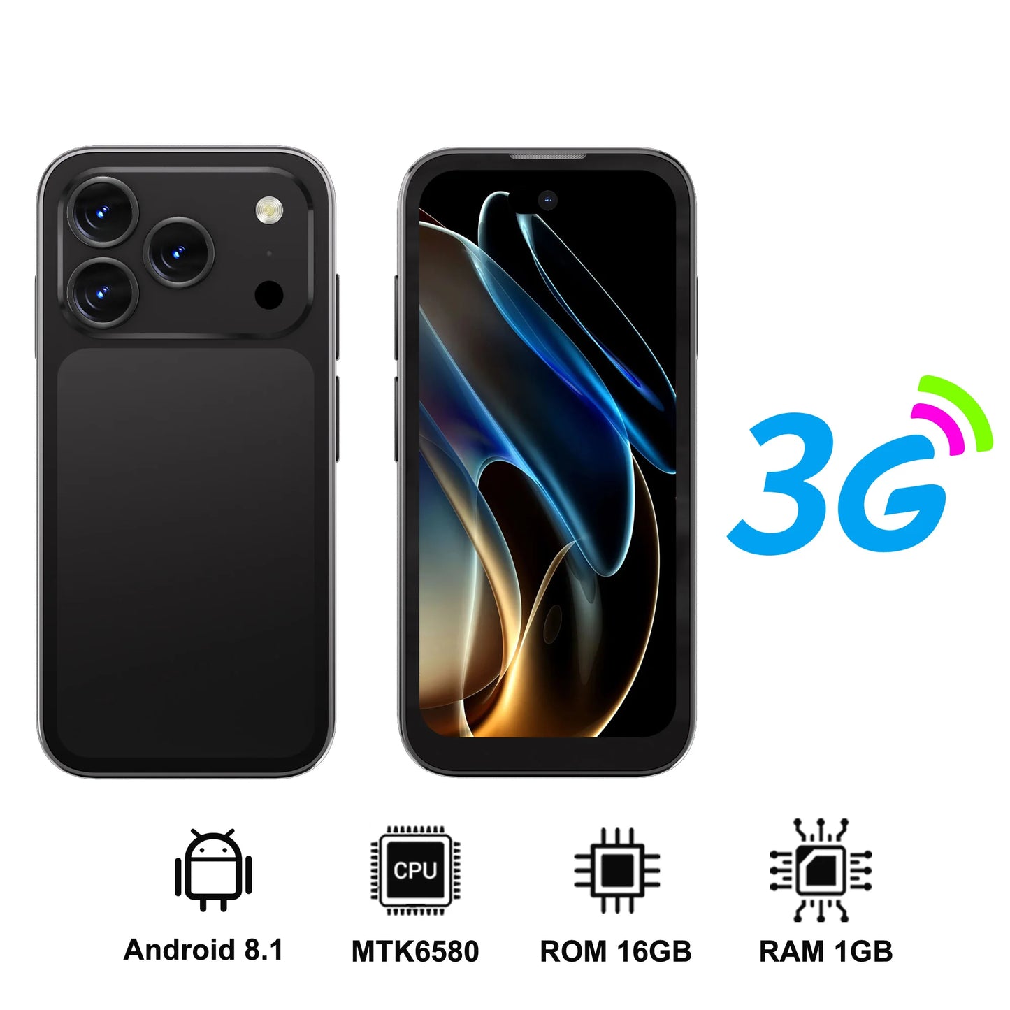 2026 SERVO Mini Smartphone 3G WCDMA 3.75" Display Android System 16GB ROM Play Store Small Smart Mobile Phones Dual SIM Standby