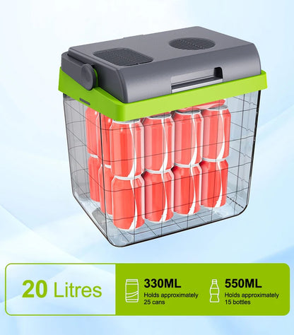 10L 20L Mini Refrigerator 12V/220V Fridge Freezer Portable Compressor Cooler and Heater Ice Box for Driving Camping Picnic