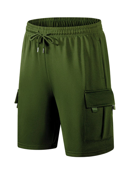 Summer Men's Sport Shorts Male Breathable Loose Multi-pockets Cargo Shorts Outdoor Jogging Fitness Casual Drawstring Mens Shorts