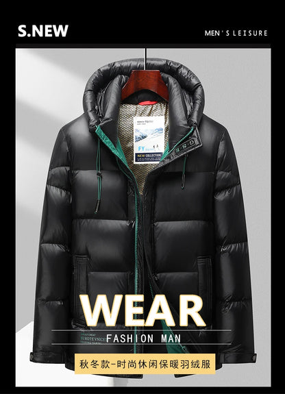2023 New Gloss Down Jacket Men Plush Winter Warm Jackets Men Windproof light Down Jacket Men 90% Duck Down Coat Male
