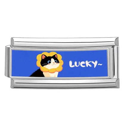 2025 New Women's Gift Cute Rabbit Cat Dogs Italian Charms Links Beads Fit 9mm Stainless Steel Modular Modular Bracelet Jewelry