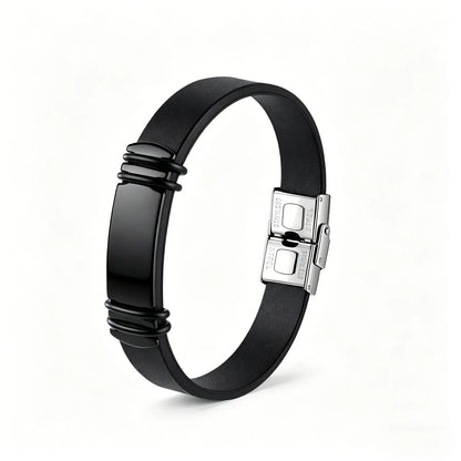 Bracelet Homme Twist Braid Leather Rope Bracelets For Men Stainless Steel Hiphop Rock Fashion Jewelry Accessories Wholesale