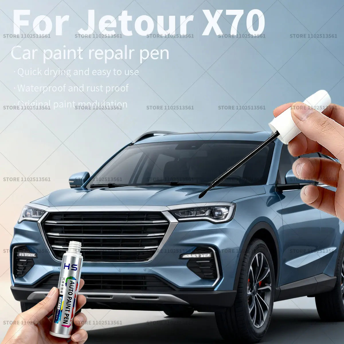 Car Paint Repair Pen For Chirey Chery Jetour X70 Touch Up Scratch Remover DIY Auto Accessories White 094 Brown Gray Blue 096
