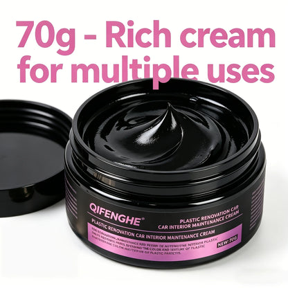 400g Heavy-Duty Car Plastic Renovator Wax - Fast-Acting Scratch Repair, Restores & Protects Car Bumpers, Interiors, Dashboard