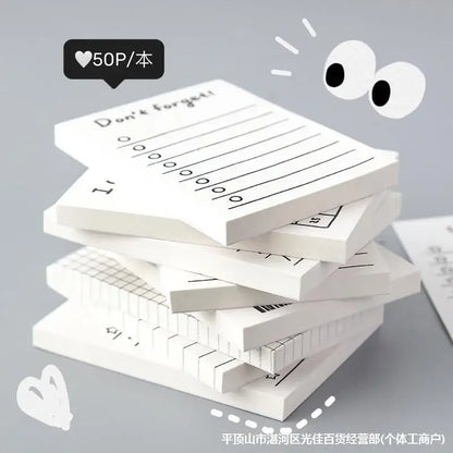50Sheets Mini Note Book Convenient Memo Pad List Time Sticky Note Schedule Planner Office School Supplies Stationery