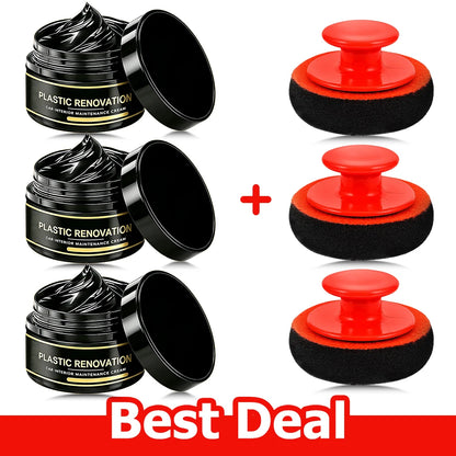 Car Interior Plastic Leather Scratch Repair Paste Anti-Aging Paste Automotive Tires Seats Steering Wheel Polishing Wax