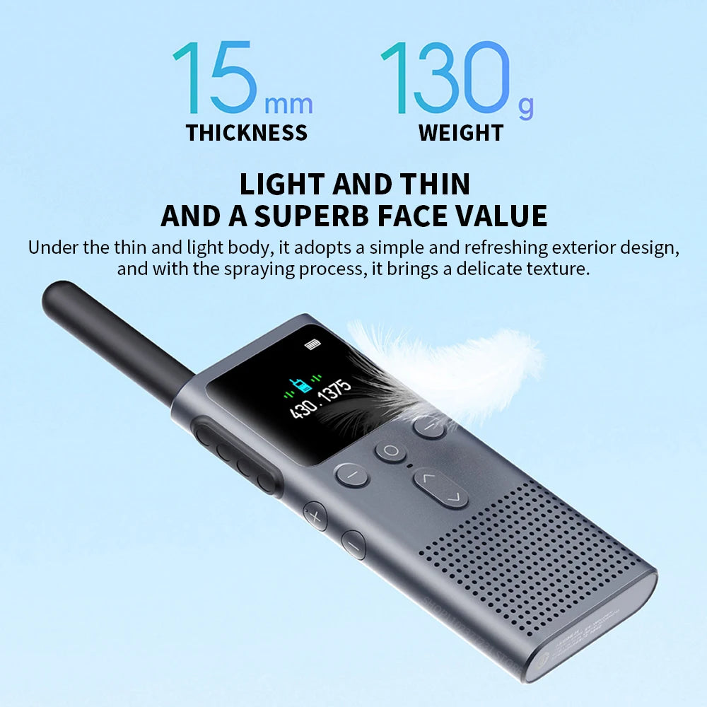 Xiaomi Walkie-talkie 2S Upgraded Version Ultra-light Ultra-thin Support Bluetooth Headset Connection Ultra-long Standby Outdoor-