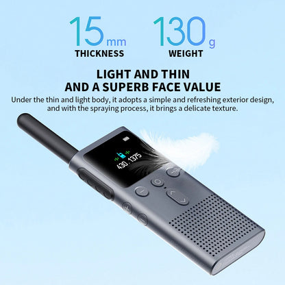 Xiaomi Walkie-talkie 2S Upgraded Version Ultra-light Ultra-thin Support Bluetooth Headset Connection Ultra-long Standby Outdoor-