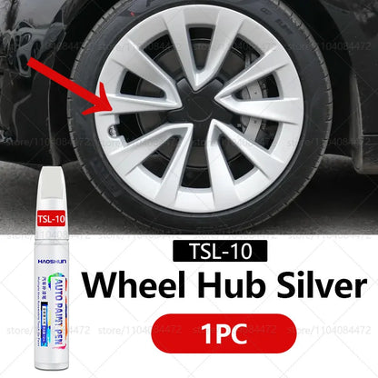 For Tesla Model 3 Y S X car wheel scratches repair pen Matte black dark gun gray silver black multiple colors Paint Repair Pen