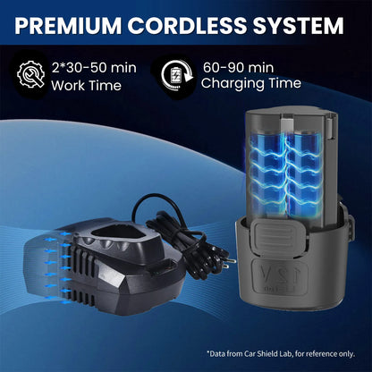 Cordless 12V Mini Car Polisher Wireless Auto Waxing Buffing Machine with 1/2/3 Inch Polishing Pads Kit for Car Detailing