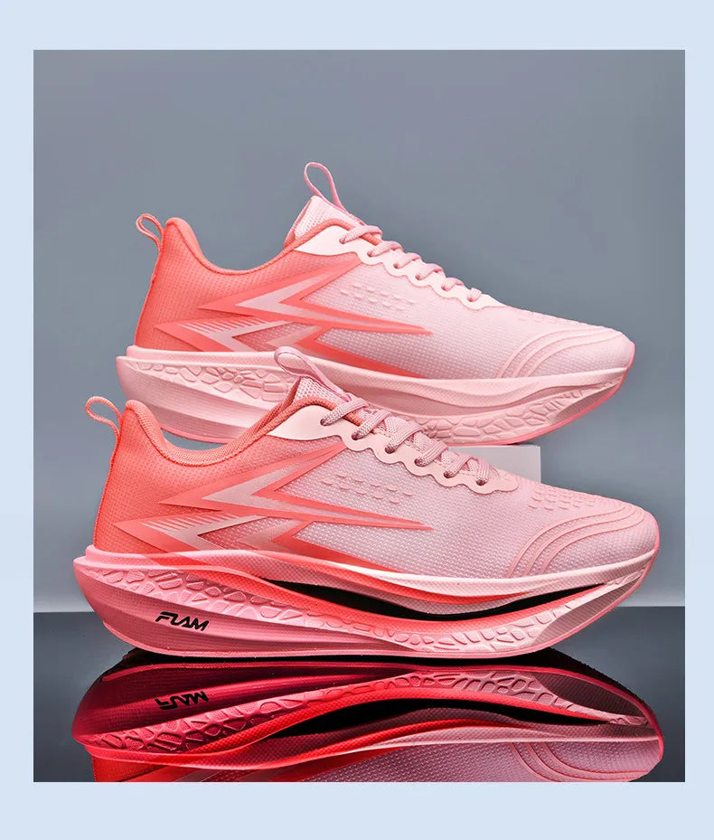 Men Running Shoes Speciality Marathon Sports Shoes Breathable Lightweight Carbon Board Women's Trend Athletic Sneakers Women