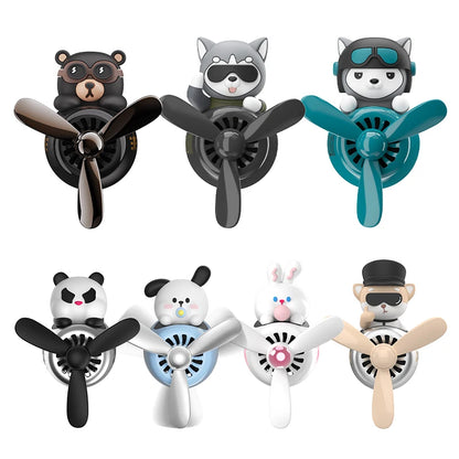 Bear pilot car air freshener flavor dog vent perfume diffuser fragrance scent  auto deroration acccessories aromatherapy auto