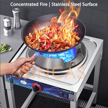 Fierce Fire Stove Commercial Liquefied Gas Stove,Single-Burner Energy-Saving Stir-Fry Stove Restaurant With Flameout Protection