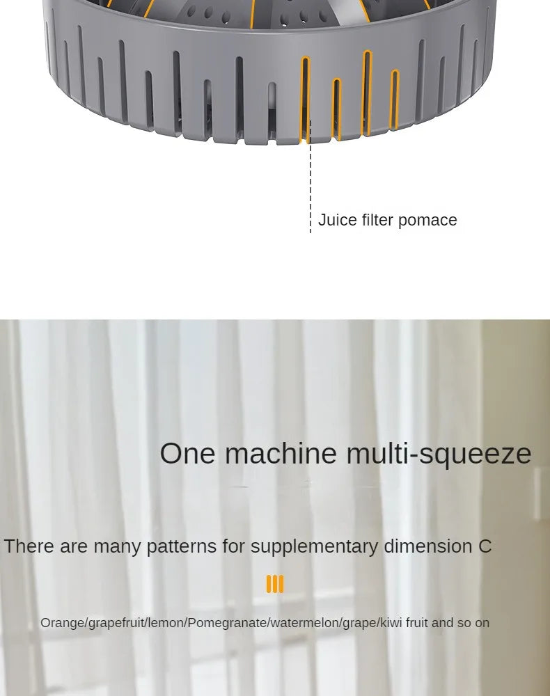 Rechargeable Electric Citrus Juicer Orange Juice Machine Extra Large Caliber Residue Separation