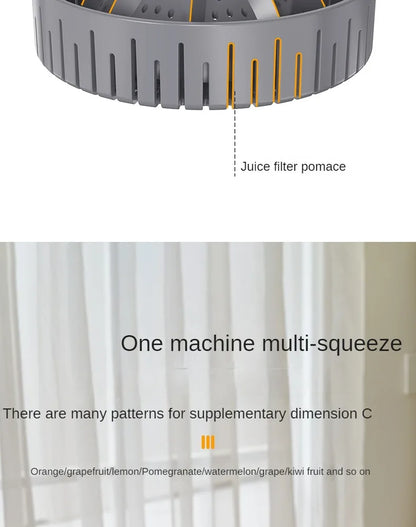 Rechargeable Electric Citrus Juicer Orange Juice Machine Extra Large Caliber Residue Separation