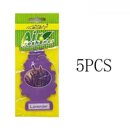 3-80pcs Christmas Tree Car Air Freshener Natural Aromatherapy Tea Paper Hanging Perfume Vanilla Auto Parts Interior
