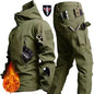 New Men's Winter Jacket Tactical  Sets Fleeced Sharkskin Windproof Waterproof Padding Suits Paintball Uniform Pockets Camo