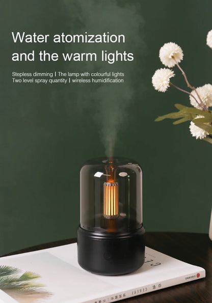 KINSCOTER Mini Aromatherapy Diffuser USB Air Humidifier Essential Oil Night Light Cold Mist Maker Sprayer for Home Bedroom