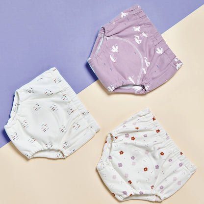 3pcs/Lot Baby Cotton Training Pants Panties 6 Layer Waterproof Cloth Diapers Reusable Toolder Nappies Diaper Baby Underwear