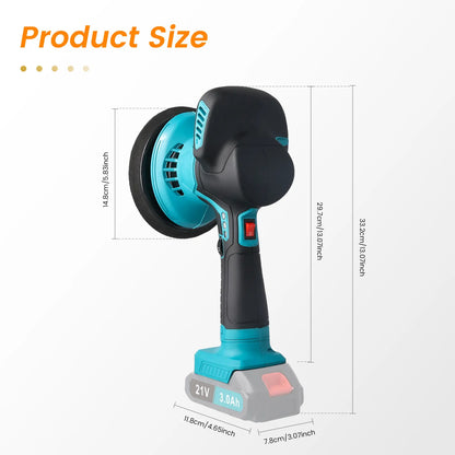 Podofo Cordless Car Buffer Polisher with 2 Pack 21V Batteries 6 Variable Speed 5500RPM Orbital Polisher for Car Boat Polishing