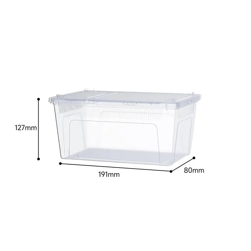 Hot Sale Clear Plastic Reptile Terrarium Ventilated Breeding Box For Lizards Snakes And Small Pets