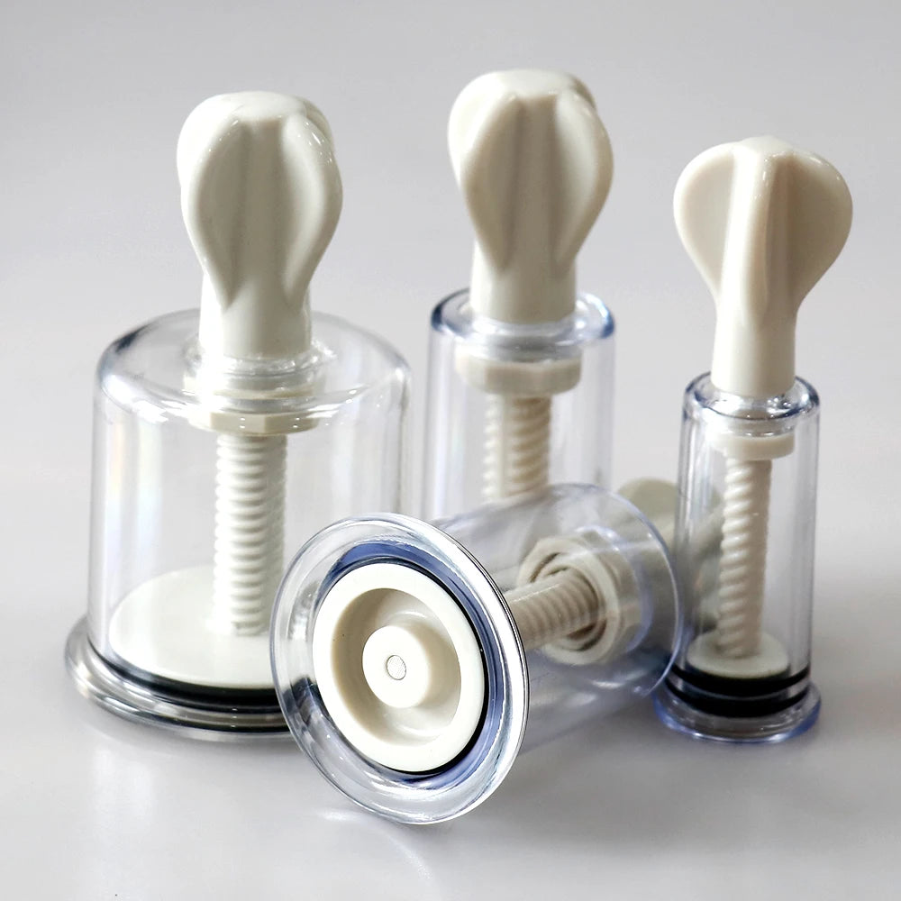 4 Sizes Rotating Handle Twist Suction Cupping Cup Nipple Enhancer Massage Vacuum Cans Suction Cup Anti Cellulite Massager