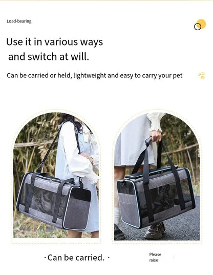 Large Capacity Mesh Breathable Pet Bag Outdoor Portable Cat Backpack Breathable Mesh Pet Travel Carrier Cats Daily Outdoor Use
