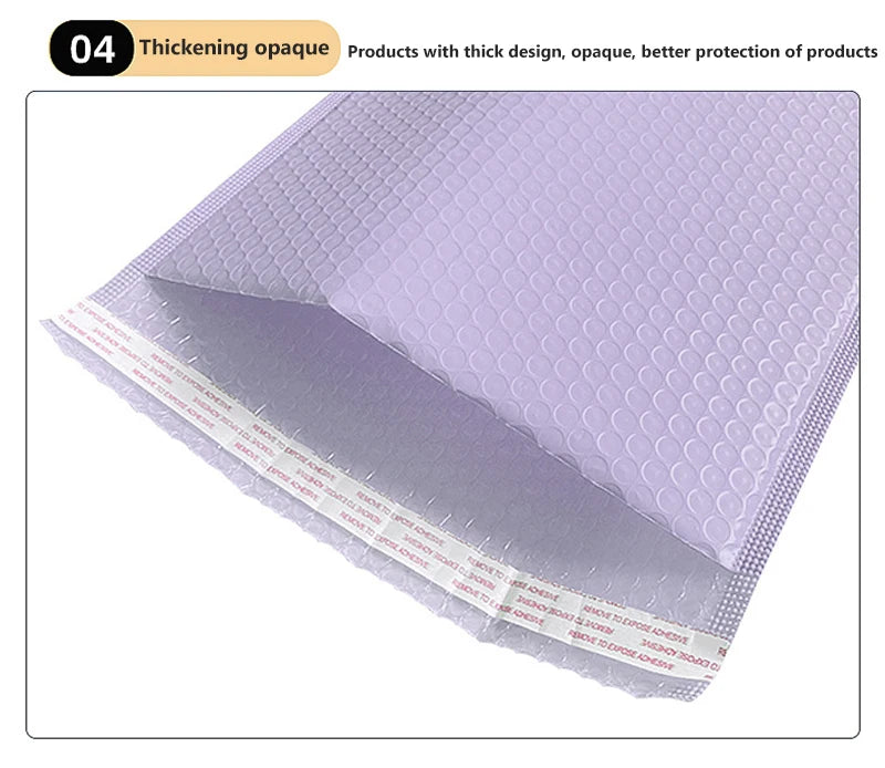 20pcs Bubble Mailers Poly Padded Mailing Packaging Padding Self Seal Bag Shipping Envelope Mailer Purple Envelopes Bags Big Size