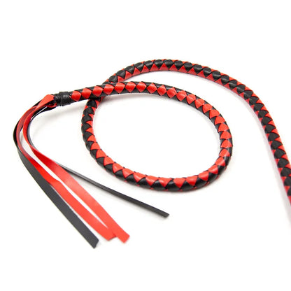 1.8M Long Faux Leather Bondage Whip Handle Riding Crop Fetish Flogger Sexy BDSM Toys for Adult Woman Halloween Costume Accessory
