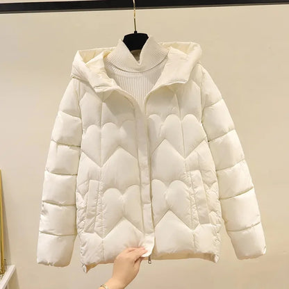 2025 New Style Korean Fashion Winter Jacket Short Down Bread Service Woman Snow Wear Puffer Coats Loose Warm Parkas Hooded Outwe