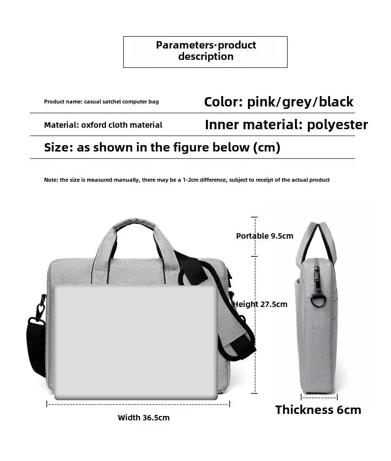Laptop Bag Sleeve Case Shoulder HandBag Notebook Pouch Briefcases for 14 15 17 Inch Macbook Air Pro HP Huawei Asus Dell Xiaomi