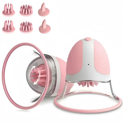 Breast Massage Nipple Sucking Vibrator  10 Vibration Rotation Modes Strong Manual Sucking Stimulator  Female Breast Stimulator