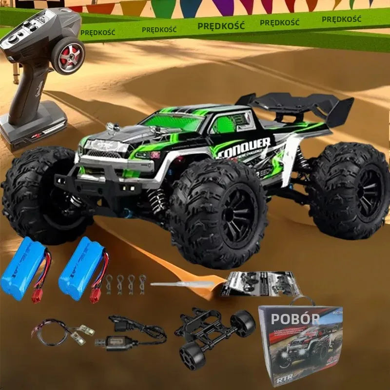 "1:16 4WD RC Car (50km/h): LED Lights, Off-road High-Speed Drift. For Boys & Off-road Fans. Monster Truck Toy – Christmas & New