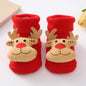 Cute Santa Claus Doll Knitted Baby Socks Newborn Toddler Soft Snowman Deer Warm Floor Socks Girls Infant Boys Mid Socks New