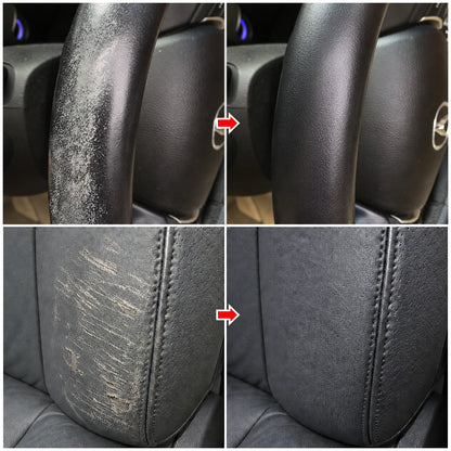Car interior leather and plastic refurbishment, Paintable repair filler Fix small holes and scratches on smooth leather