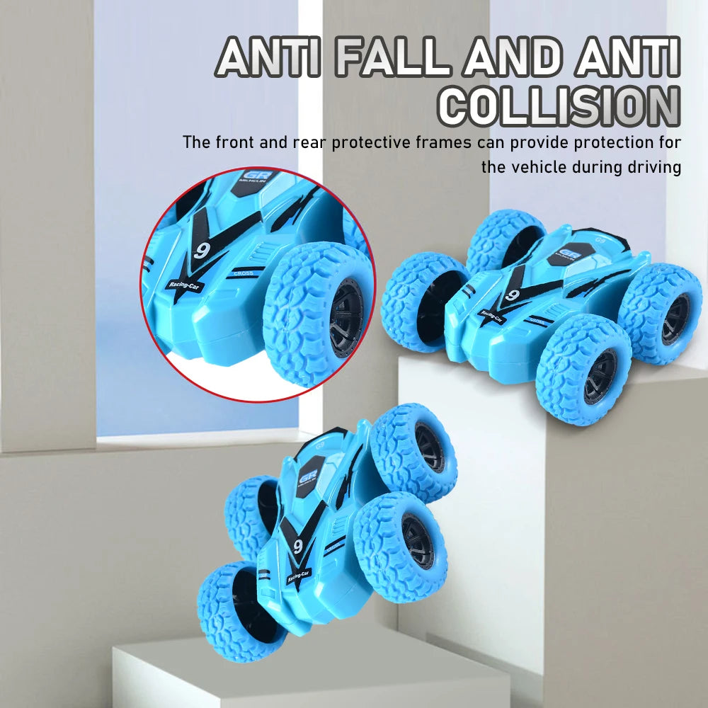 Fun Pull Back Car Double-Side Vehicle Inertia Safety and Fall Resistance Shatter-Proof Model for Kids Boys Children's Toys Car