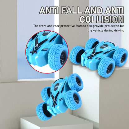 Fun Pull Back Car Double-Side Vehicle Inertia Safety and Fall Resistance Shatter-Proof Model for Kids Boys Children's Toys Car