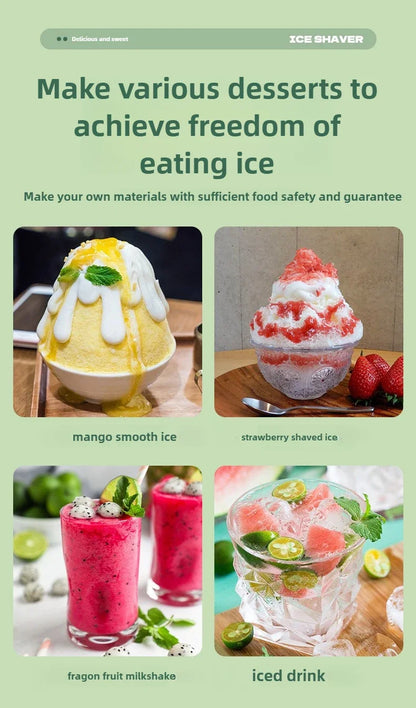 Automatic Ice shavers Trituradora De Hielo Commercial Smoothie Blender Maquina De Raspados De Hielo Electrica 220V 110V Ice