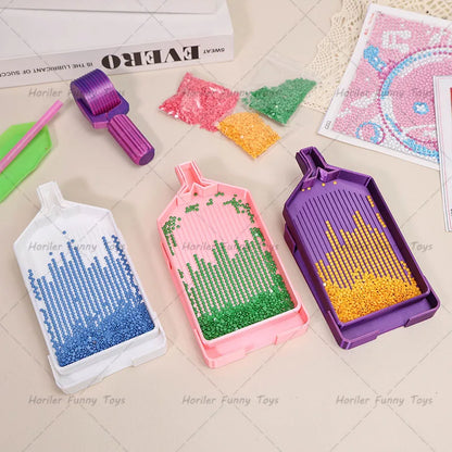 Hot DIY Craft Diamond Painting Tray Large Capacity Beading Plates Drill Storage Container  5D Diamond Painting Accessories Tools