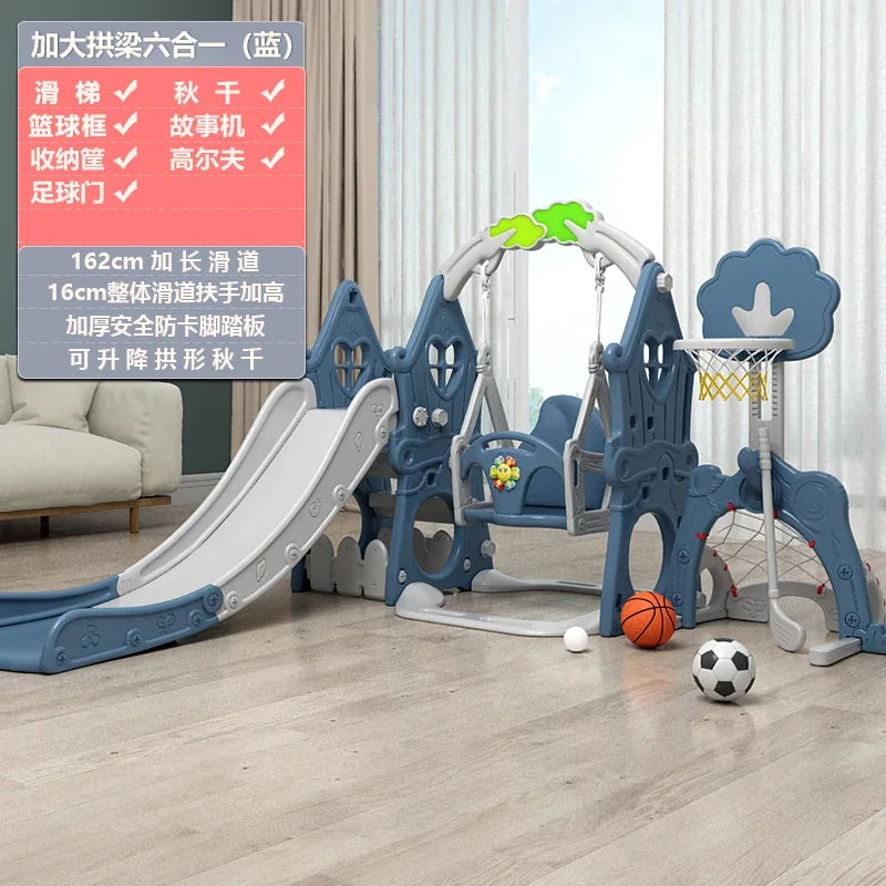 Tqh Children Slide Indoor Home Child Baby Slide and Swing Combination Baby Small Toy Family Amusement Park