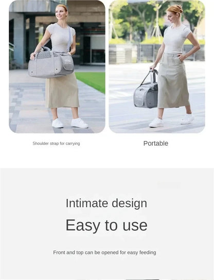 Lightweight and Foldable  Stroller Pet Bag Dog Stroller Dog Scooter Dog Trolley with Storage Basket Stroller for Animals