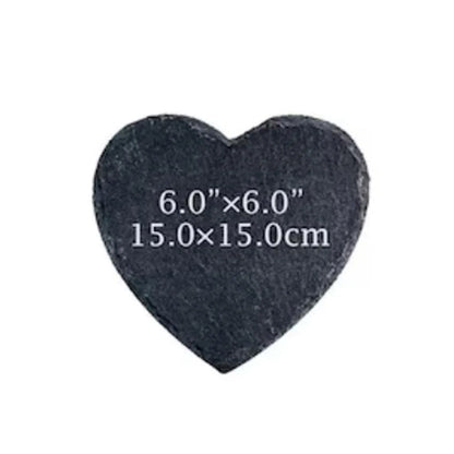 Personalized Pet Memorial Slate Heart Stone Custom Photo Name Dog Cat Grave Marker Garden Headstone Plaque Keepsake PetLoss Gift