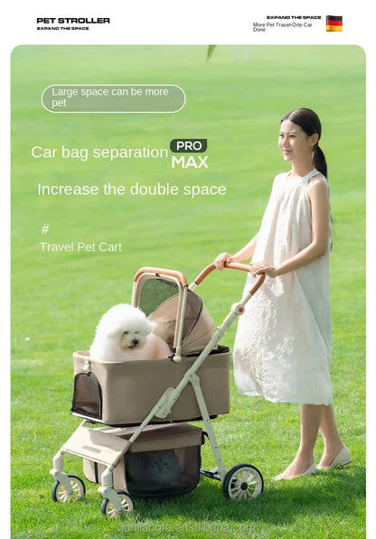 Cat Trolley Cat Stroller Outdoor Pet Stroller Dog Pet Carriers & Travel Products Pet Stroller Double